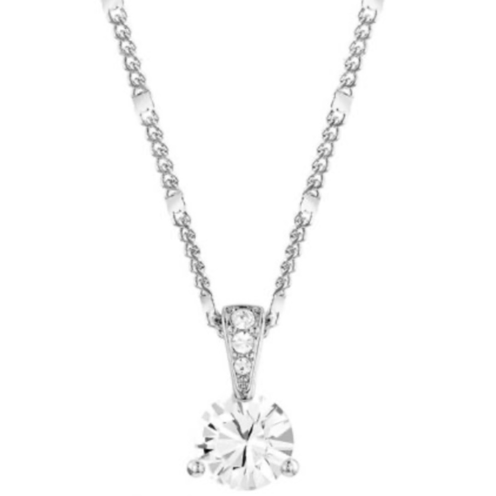 Authentic Swarovski silver crystal necklace